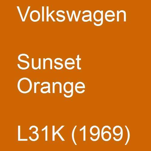 Volkswagen, Sunset Orange, L31K (1969).